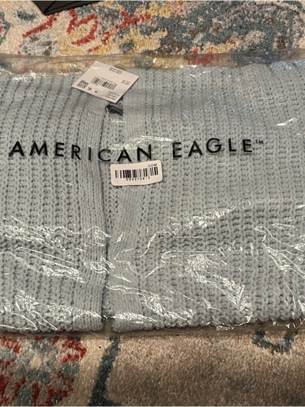 American Eagle Outfitters Light Blue Knit Cardigan